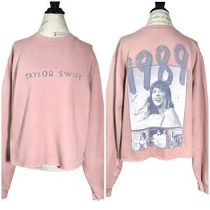 Taylor Swift | Women | 1989 Taylor’s Version Pink DIY Cropped Sweatshirt | 2XL